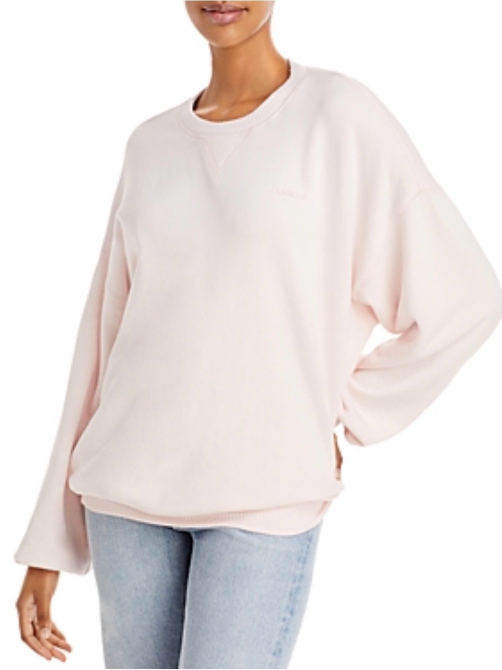 Sablyn Pink Oversized Crewneck Sweatshirt Size L Luxury Loungewear